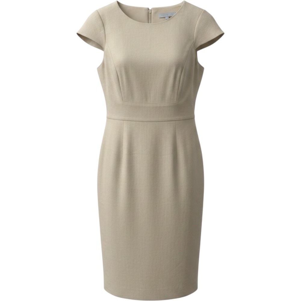 Antonio Melani Womens Linen Blend Sheath Dress Office Career Size 4 Quiet Luxury